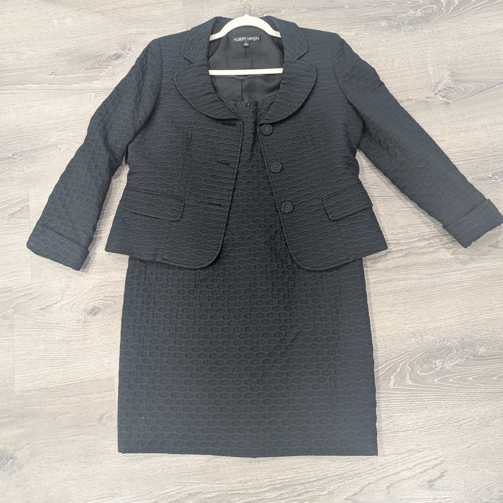 Black Women's Jacket & Skirt Set